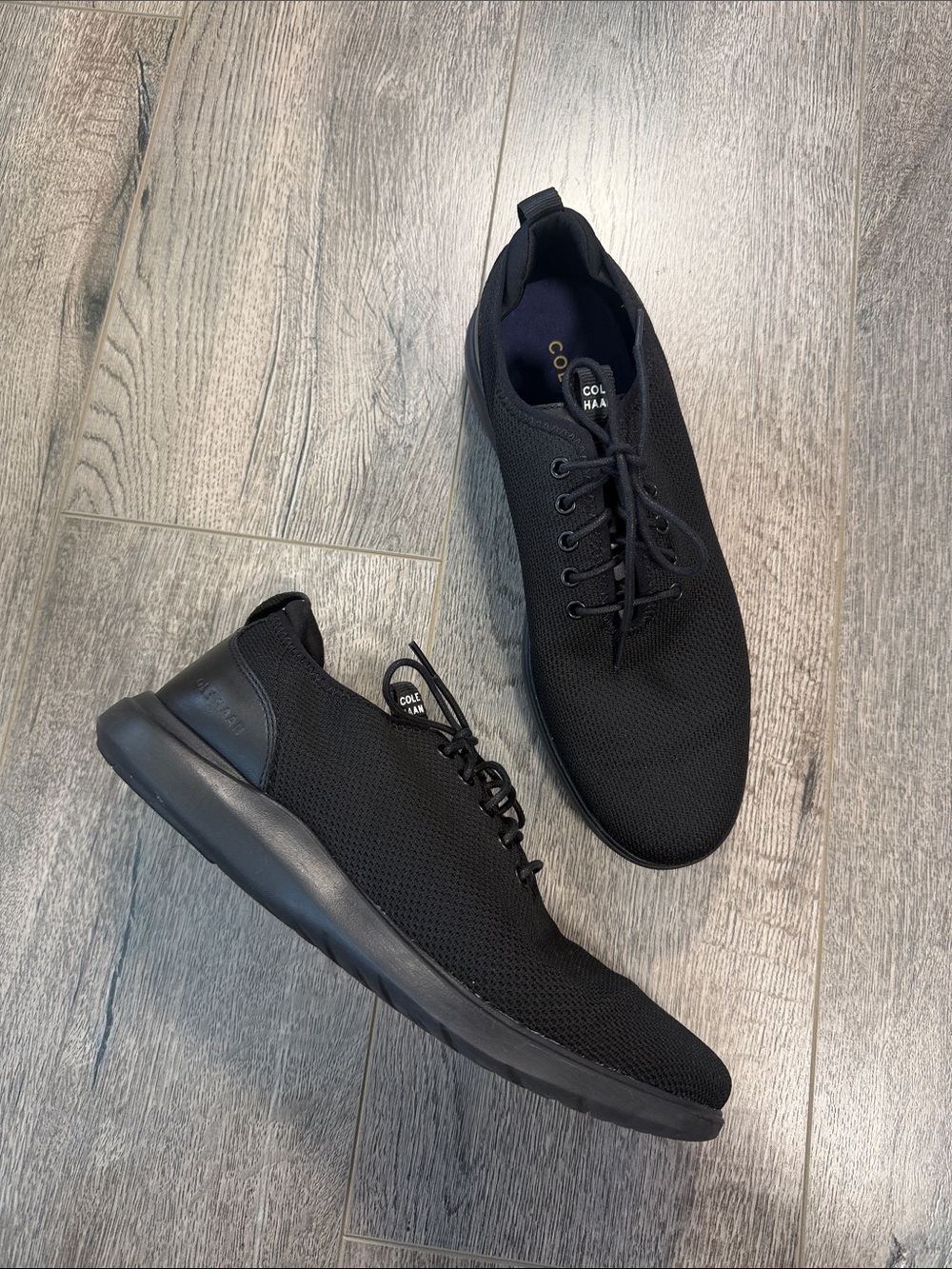 Cole Haan Men’s All-Black Knit Lace-Up Sneaker